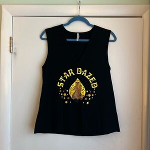 Lenni Star Dazed black tank top, size M